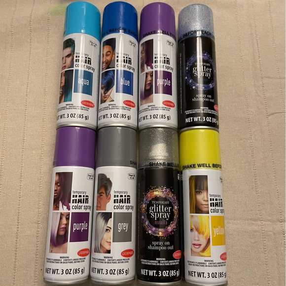 Goodmark Hair Lot Of 8 Nwt Sealed Temporary Hair Color Sprays